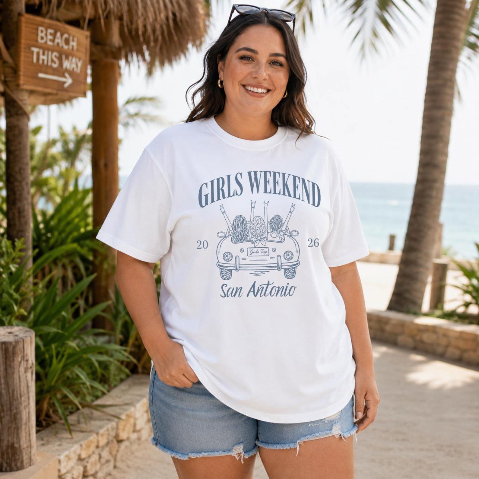 Plus sSze Girls Weekend Custom Text Shirt, Girls Trip Tee 2026, Matching Vacation Outfit, Best Friends Weekend Getaway Trip Top 5