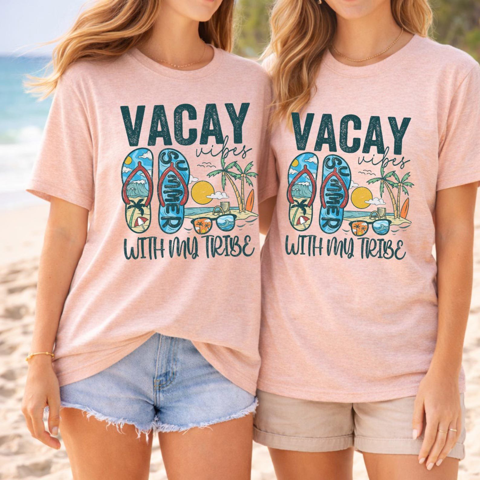 Plus size Matching Vacation Shirts, Family Trip Vacay Vibe Outfit, Beach Trip Crew Tee, Girls Trip Shirt, Summer Travel Top 14