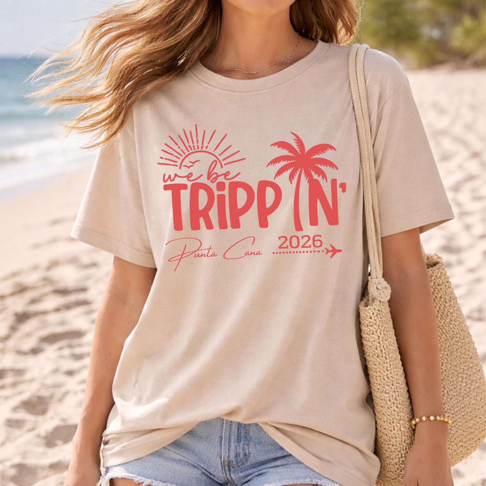 Plus Size Custom Location Matching Family Vacation Shirts | We Be Trippin 2026 Group Travel Tees | Personalized Plus Size Girls Trip Tee 9