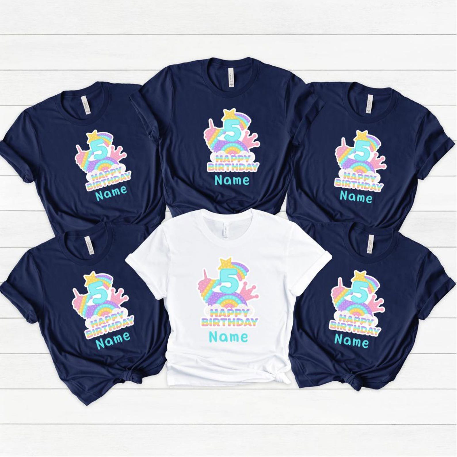 Personalized Unicorn Birthday Shirt: Custom Girls' Tee 5