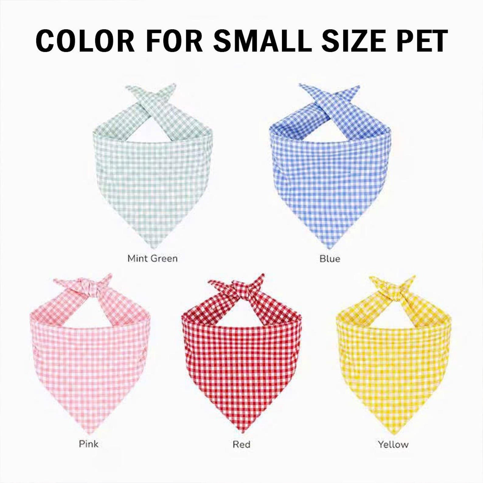 Embroidered Dog Bandana with Custom Name, Personalized Puppy Scarf, Gingham Pet Collar Accessory, Adoption Gift for Dog Lovers Today 6