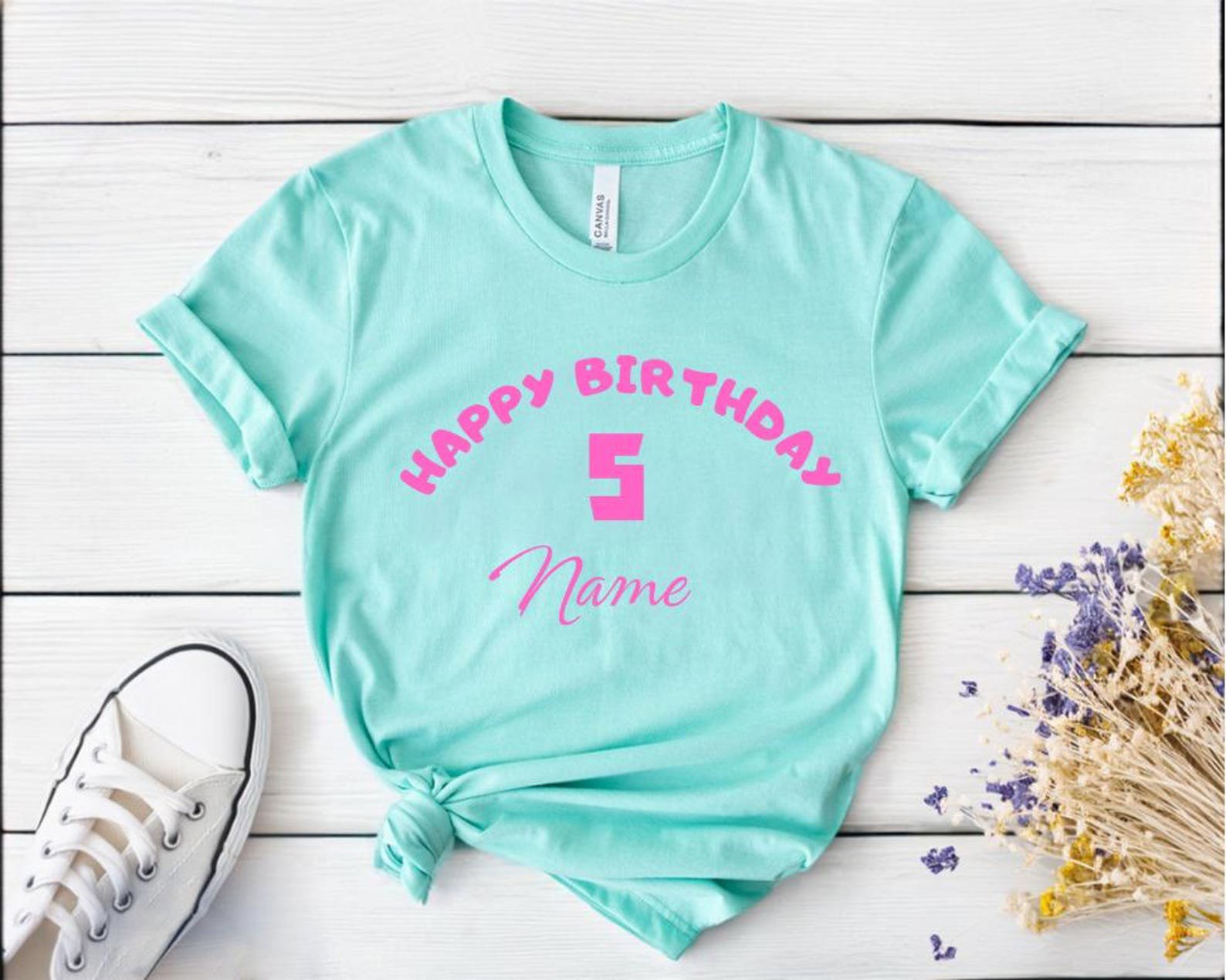 Personalized Birthday Shirt: Girls' Custom Birthday Gift 1