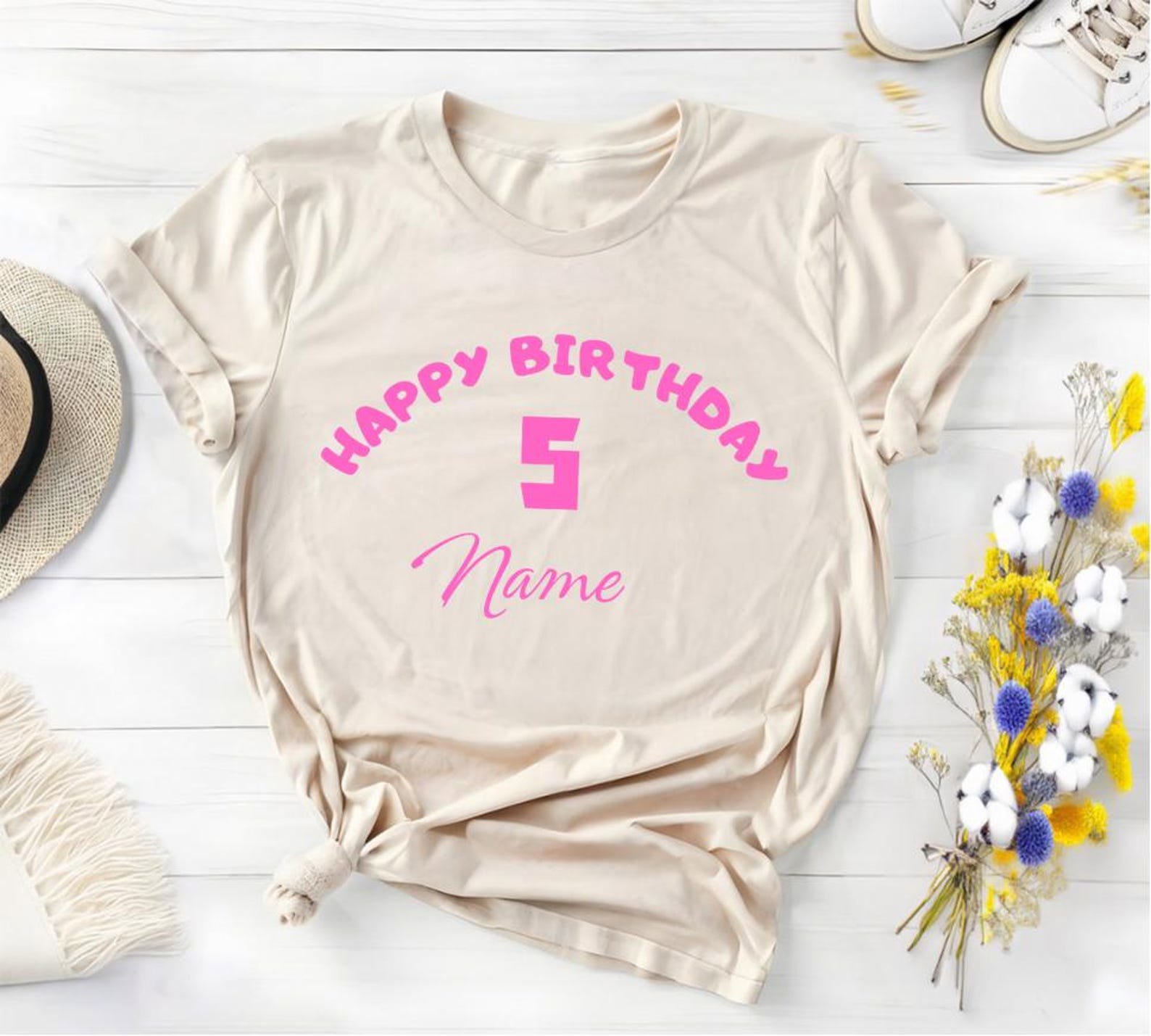 Personalized Birthday Shirt: Girls' Custom Birthday Gift 3