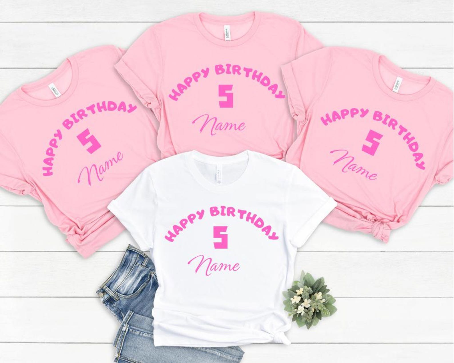 Personalized Birthday Shirt: Girls' Custom Birthday Gift 5