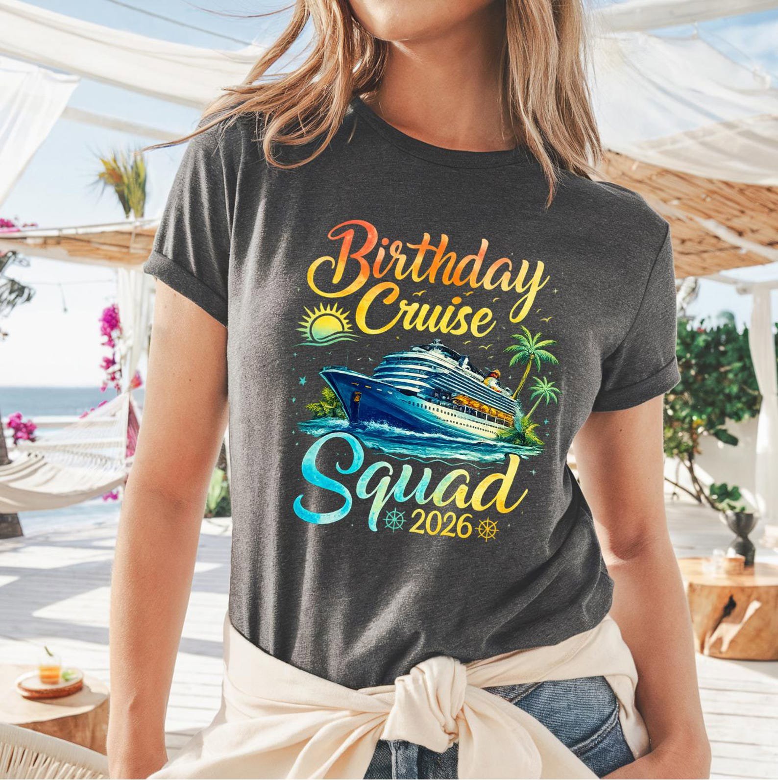 Personalized Birthday Cruise Squad 2026 Shirt, Custom Name Cruise Shirt, Cruise Ship Tee, Matching Birthday Cruise Shirts, Vacation Squad 8