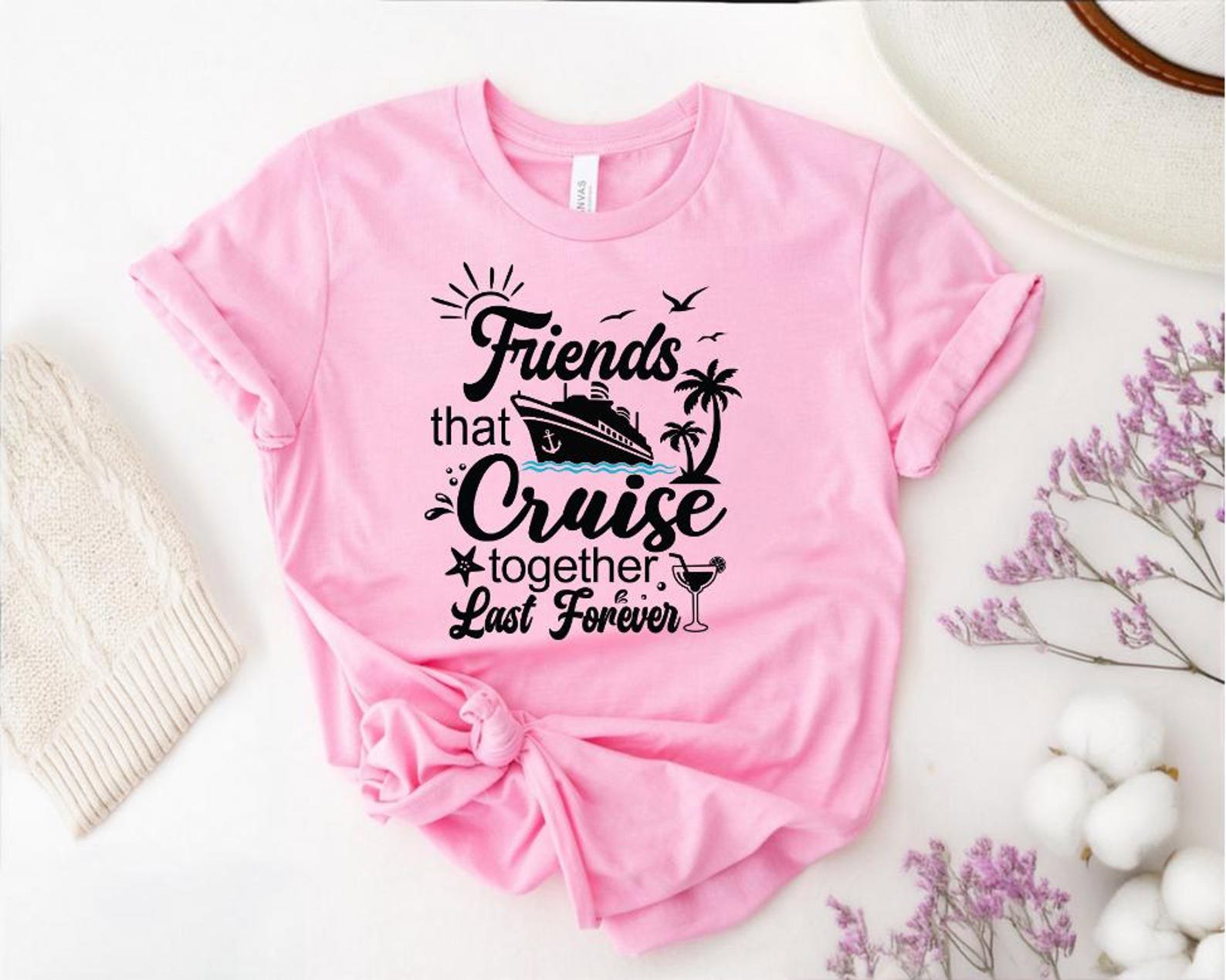 Friends Cruise Trip T-Shirt: Matching Group Vacation Tee 2