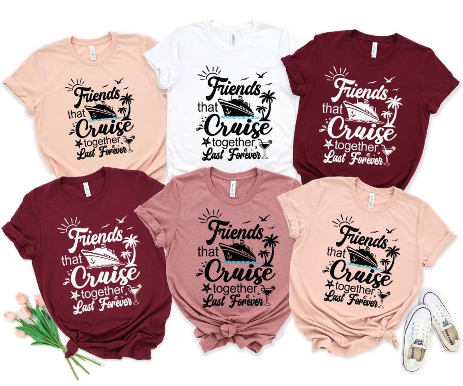 Friends Cruise Trip T-Shirt: Matching Group Vacation Tee 1