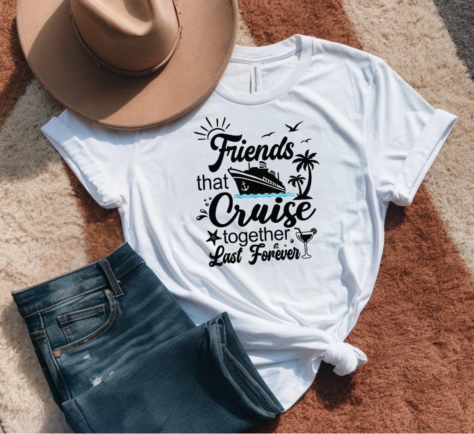 Friends Cruise Trip T-Shirt: Matching Group Vacation Tee 6