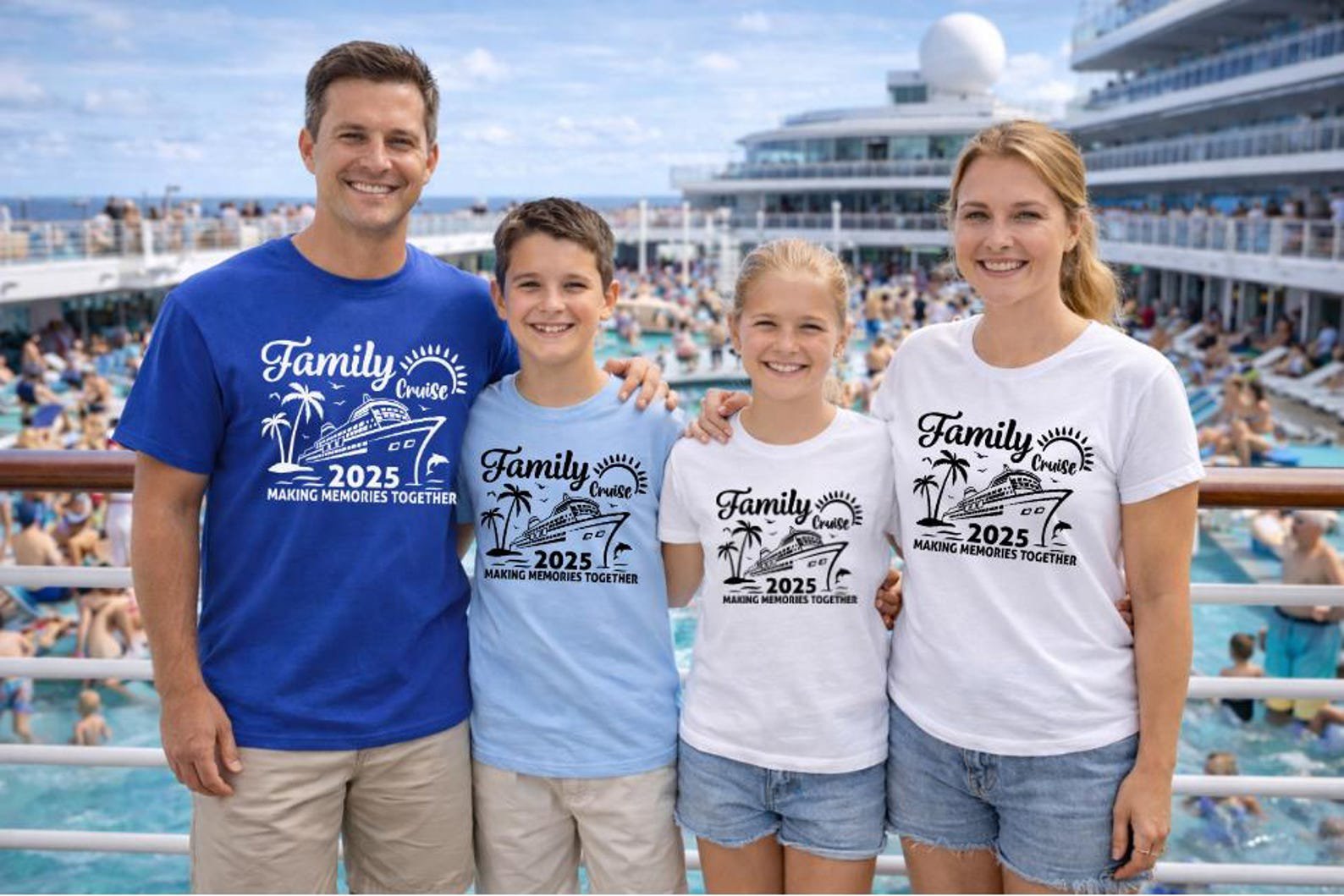 Custom Year Family Cruise Shirt, Cruise Tee, Matching Family Cruise Shirts, Cruise Squad Vacation Top, Family Trip Reunion,Memories Together 4