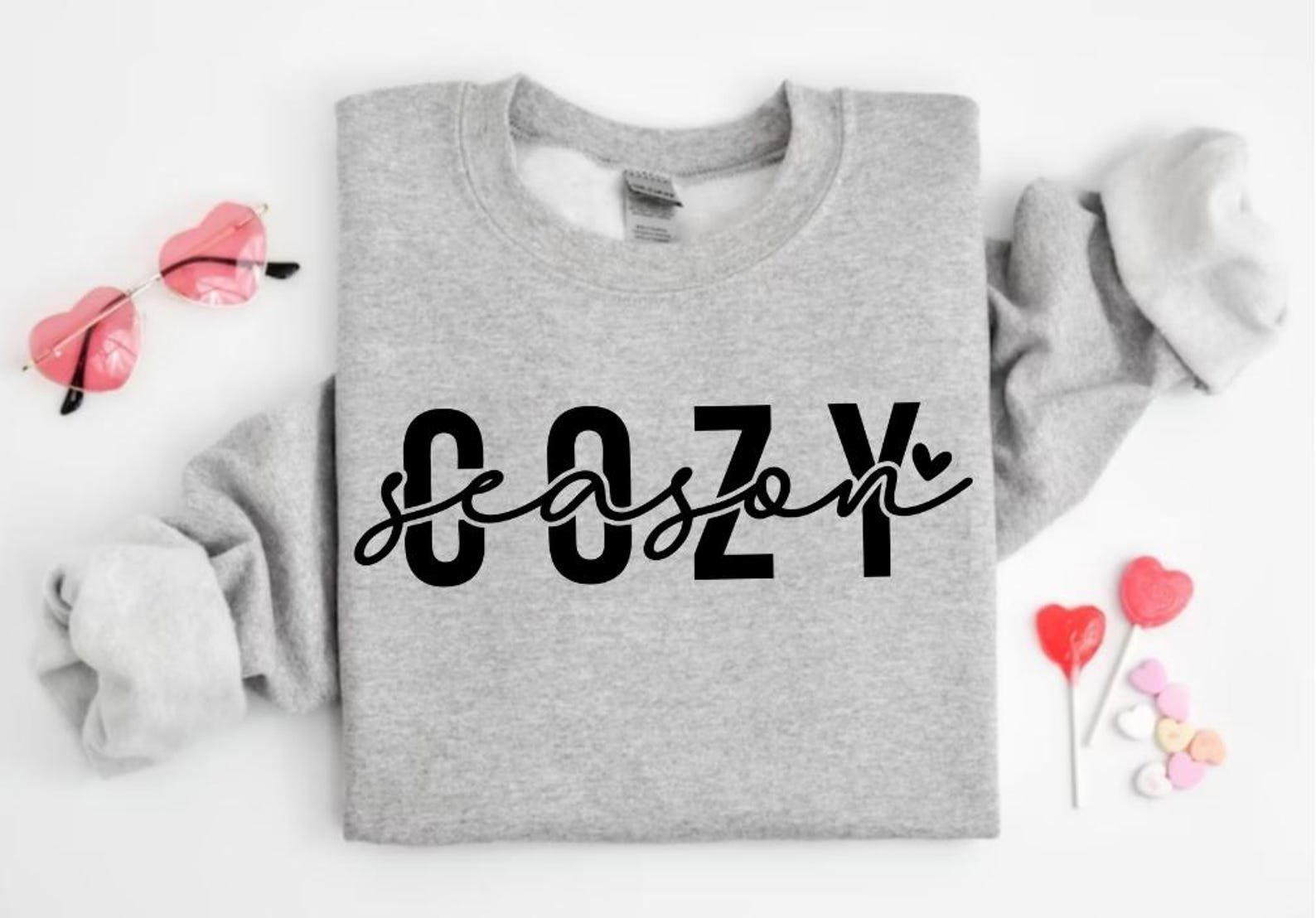 Cozy Season Winter Sweatshirt, Cozy Season Sweatshirt, Winter Sweatshirt, Holiday Sweatshirt, Gift for Christmas, Funny Winter Sweatshirt 5