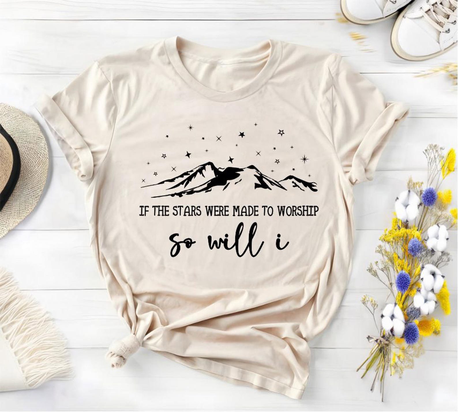 If The Stars Were Made To Worship Shirt, Religious Sweatshirt, Christian Shirts For Women, Bible Verse Shirt, Faith Shirt, Christian Sweater 3