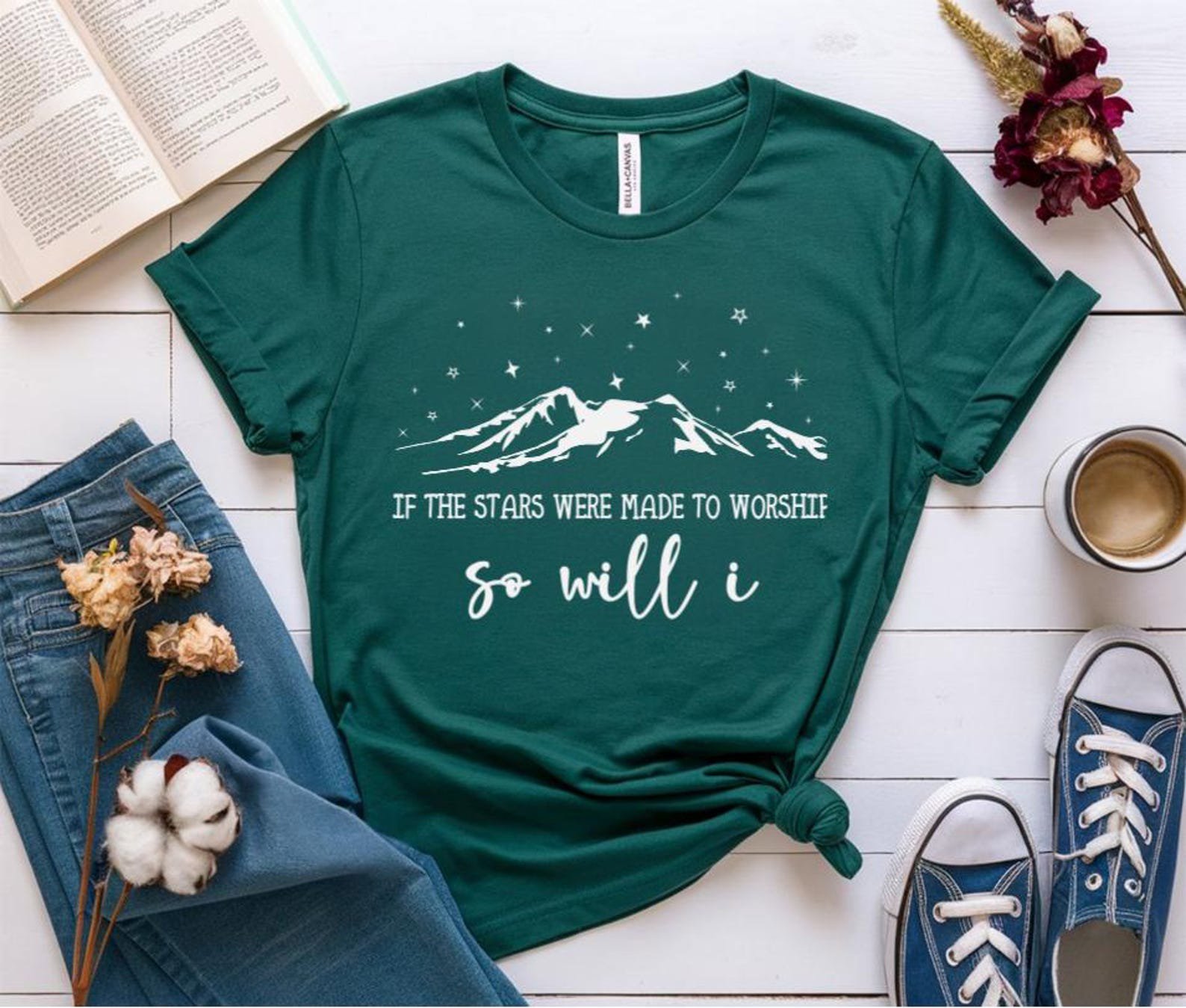 If The Stars Were Made To Worship Shirt, Religious Sweatshirt, Christian Shirts For Women, Bible Verse Shirt, Faith Shirt, Christian Sweater 2