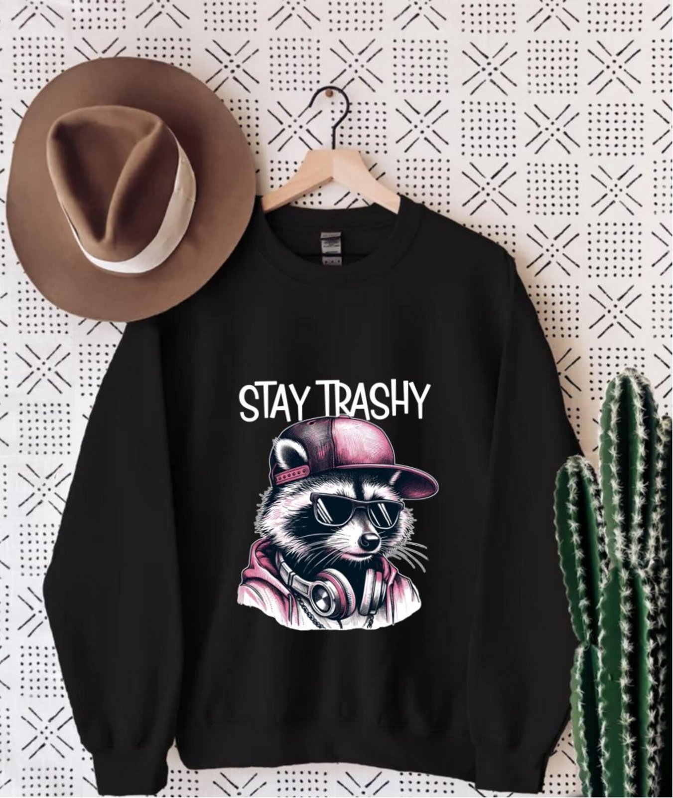 Stay Trashy Raccoon Graphic T-Shirt: Retro Nostalgia Tee 2