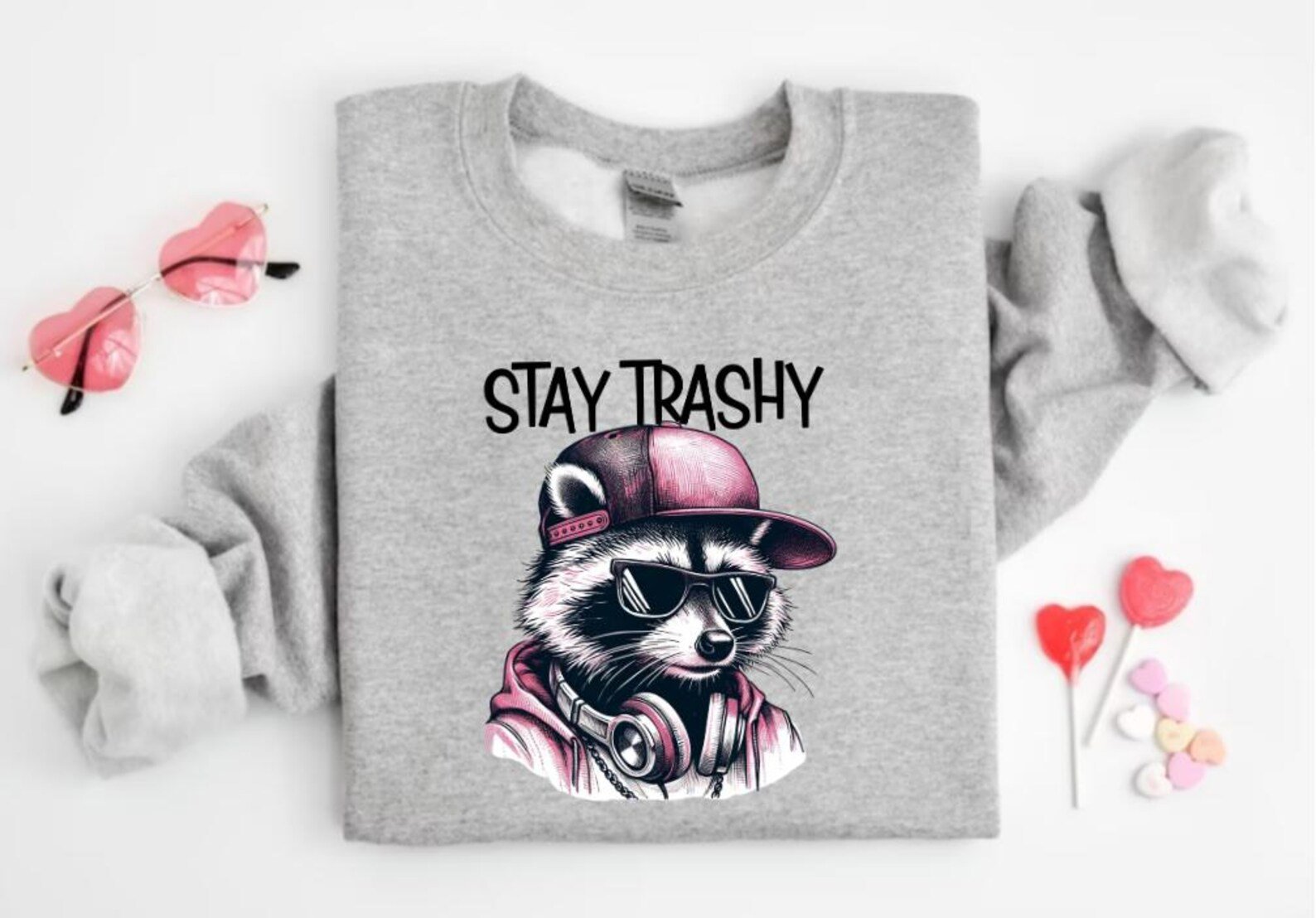 Stay Trashy Raccoon Graphic T-Shirt: Retro Nostalgia Tee 5
