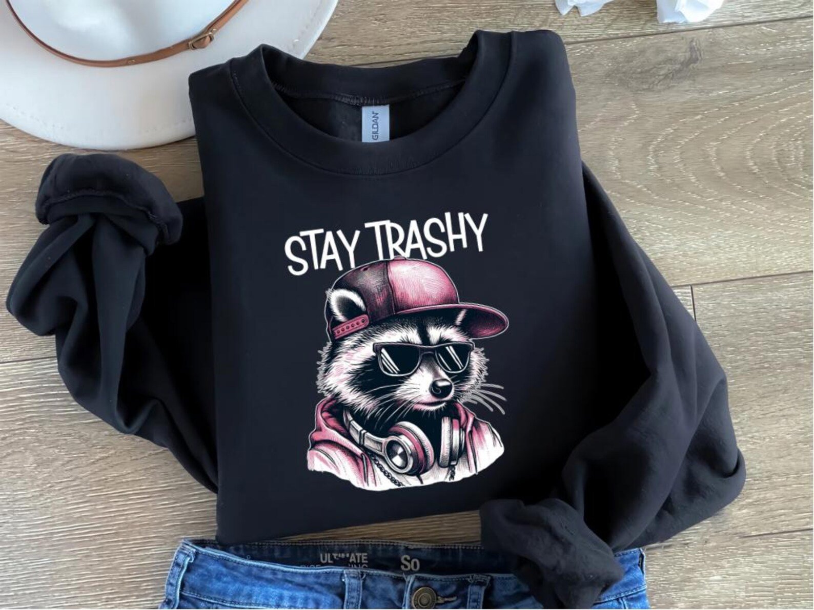 Stay Trashy Raccoon Graphic T-Shirt: Retro Nostalgia Tee 4