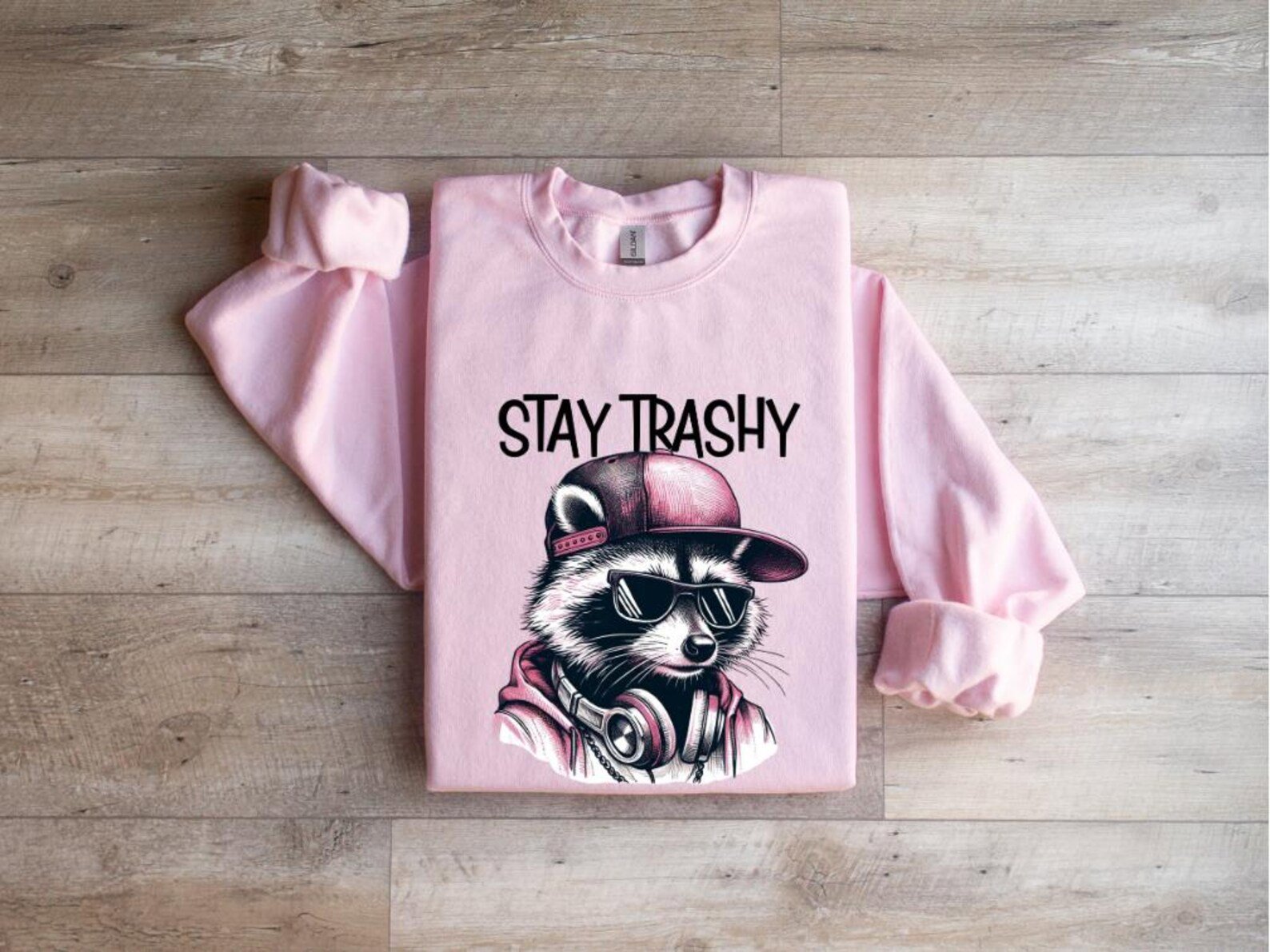 Stay Trashy Raccoon Graphic T-Shirt: Retro Nostalgia Tee 6