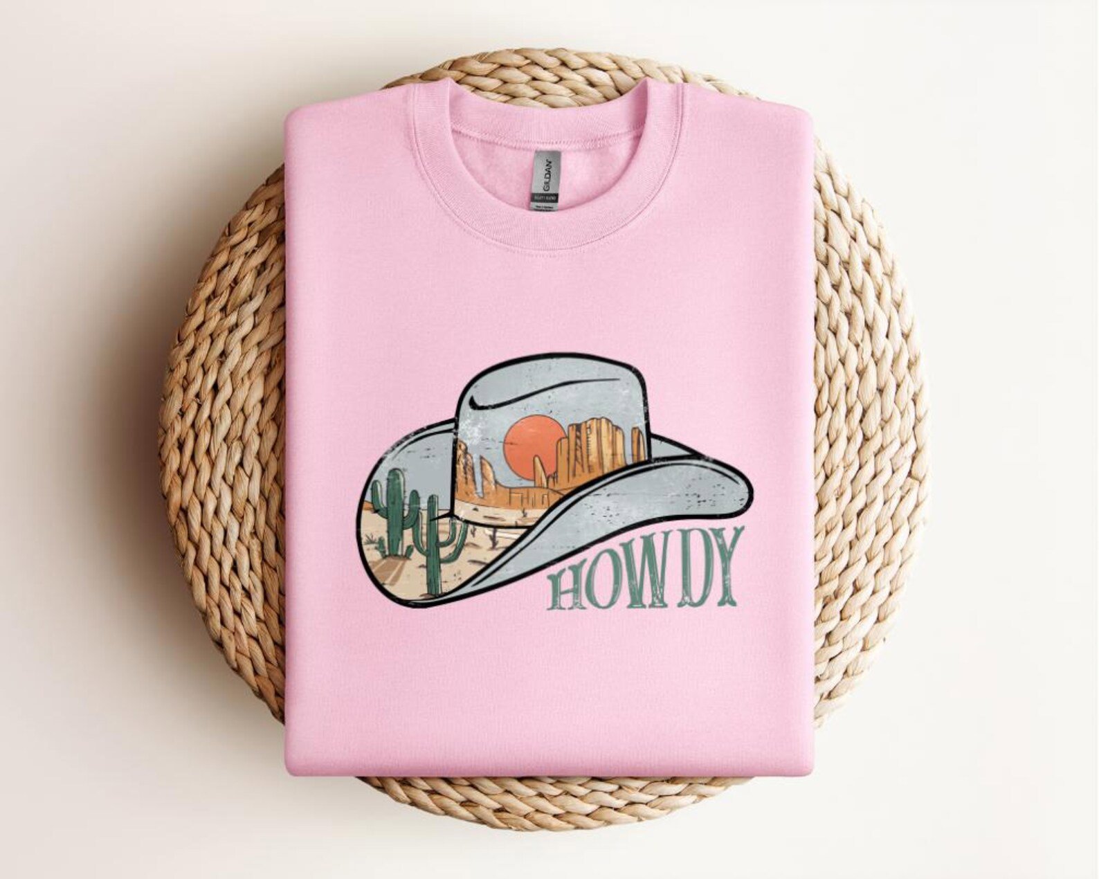 Vintage Western Cowboy Hat Graphic Tee: Desert Sunset Shirt 5
