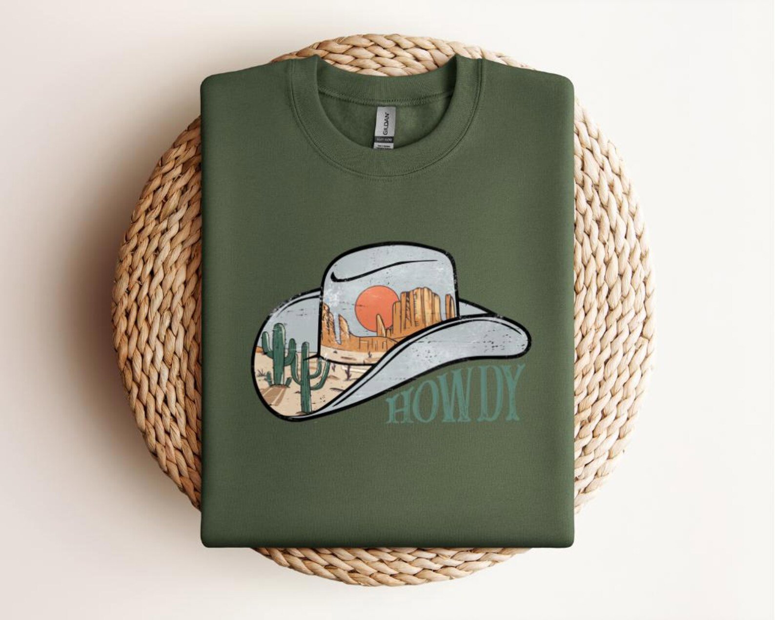 Vintage Western Cowboy Hat Graphic Tee: Desert Sunset Shirt 6
