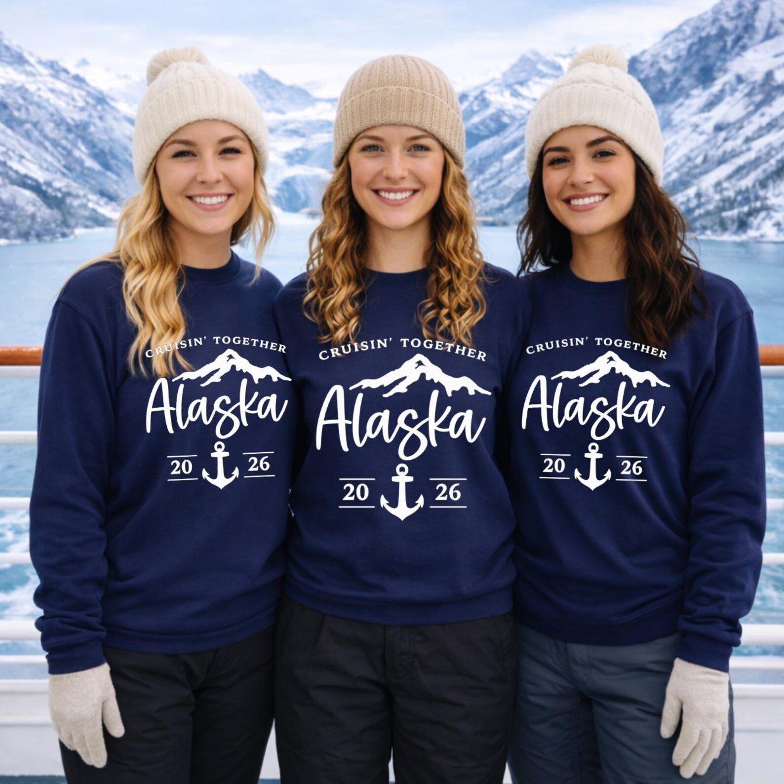 Alaska Cruise Squad Sweatshirt 2026, Matching Cruise Shirts for Friends, Cruise Besties Crewneck, Group Trip Outfit, Alaska Trip Shirt 4