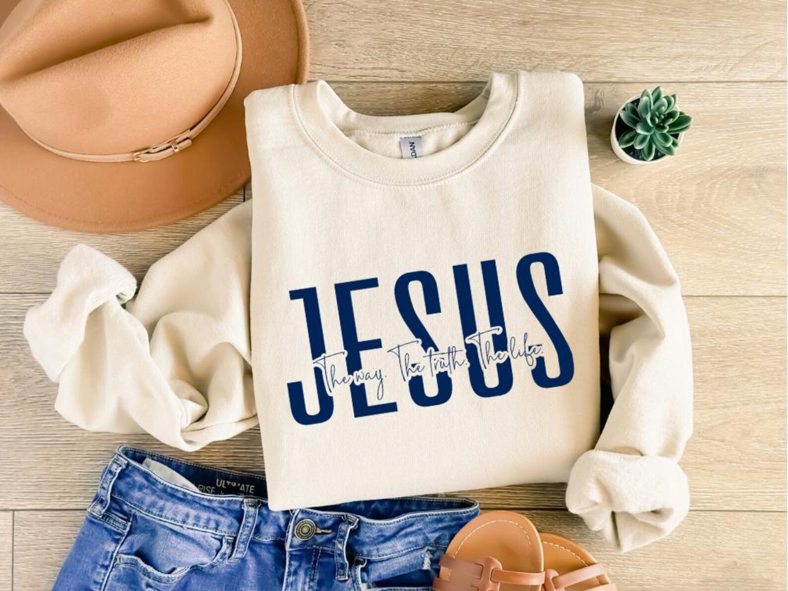 Jesus The Way Truth Life Shirt: Christian Gift 2