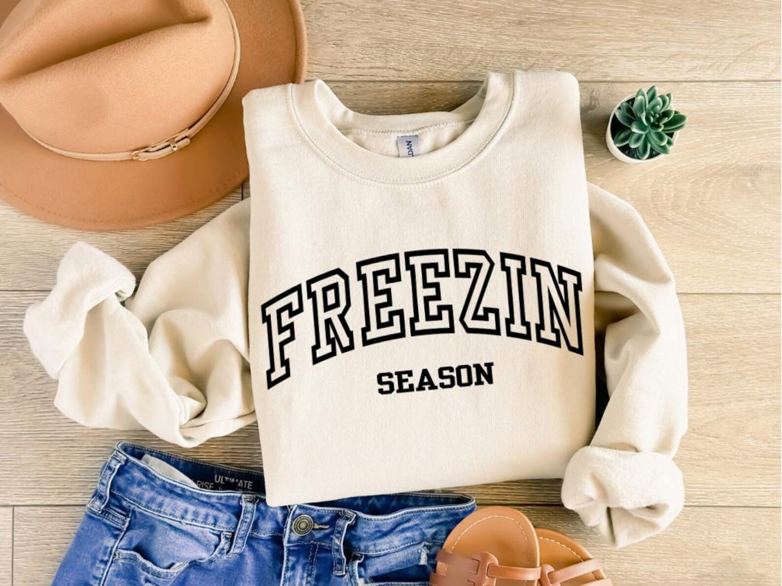 Freezin Season Sweatshirt: Cozy Winter Sweater 4