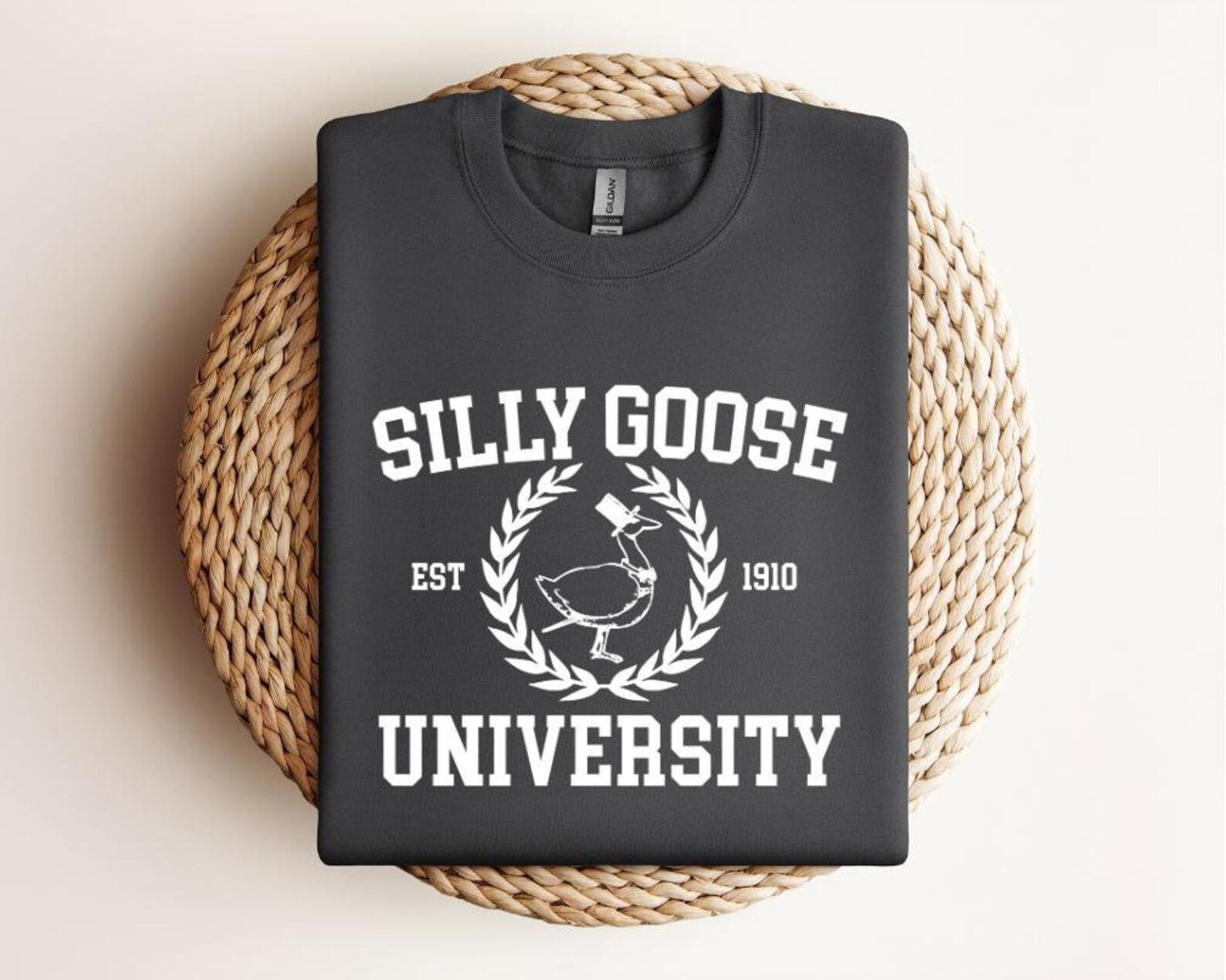 Silly Goose University Crewneck Sweatshirt: Funny Unisex Shirt 1