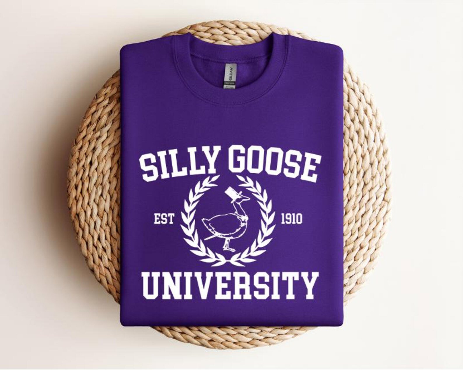 Silly Goose University Crewneck Sweatshirt: Funny Unisex Shirt 6