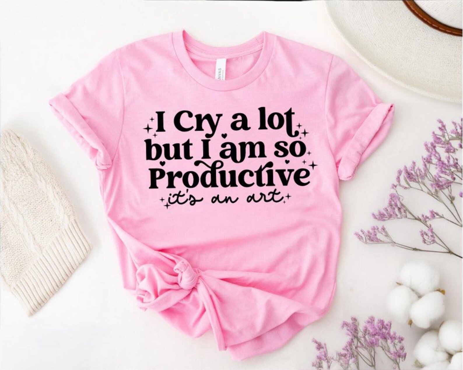 I Cry A Lot But I Am So Productive Shirt: Mental Health Tee 1