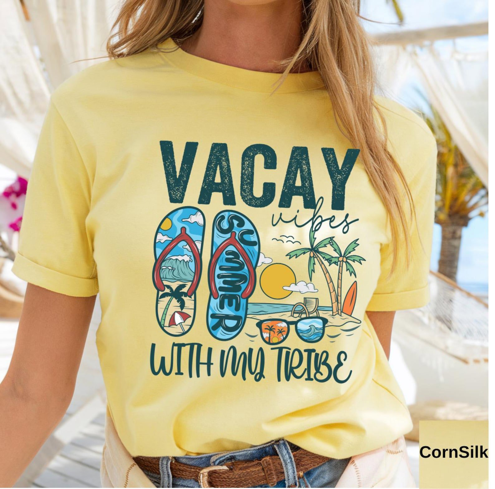 Girls Trip Shirts, Vacay Vibes With My Tribe Tee, Matching Besties Vacation Shirts, Beach Trip Crew Outfit, Friends Trip T Shirt 4