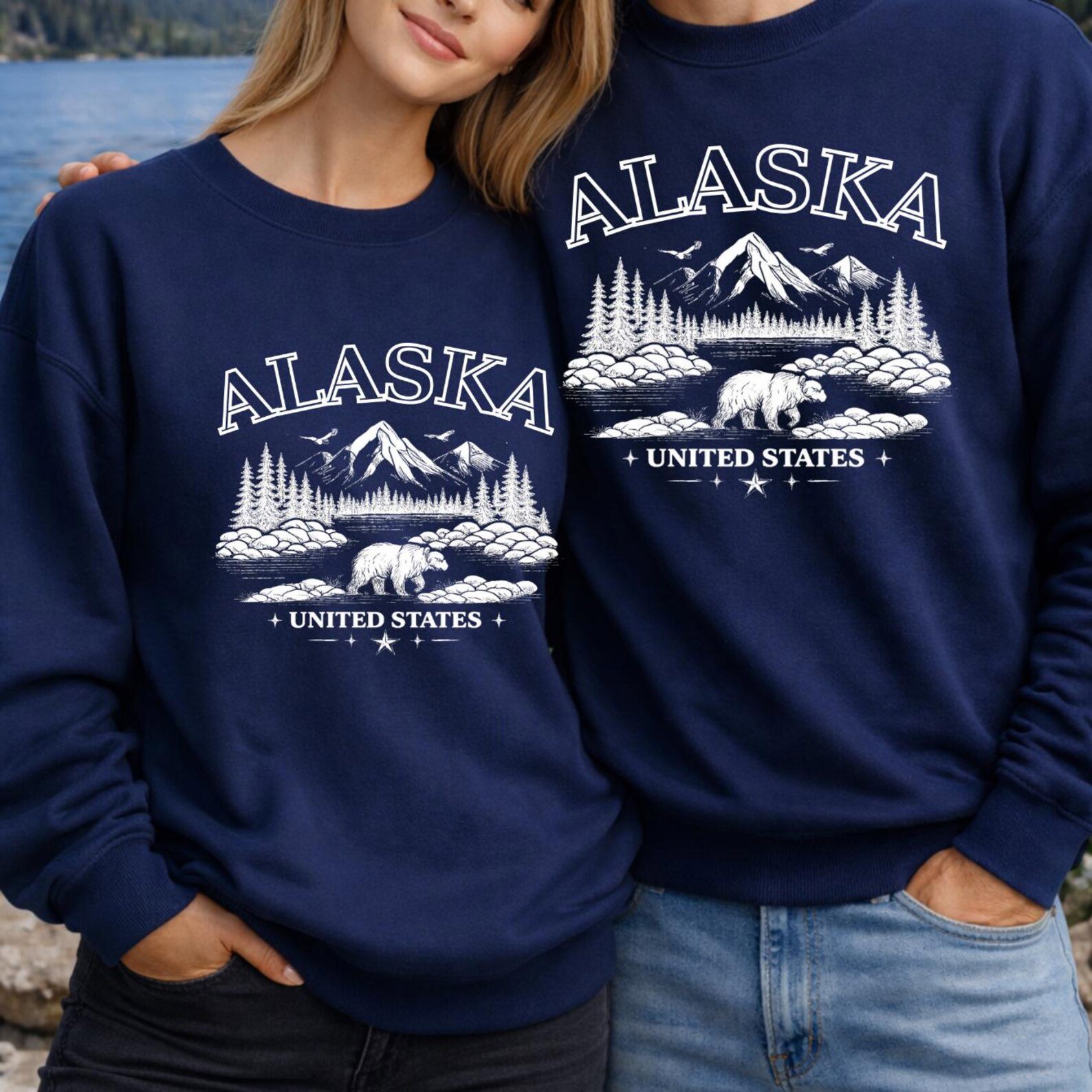 Name on Sleeve Personalized Alaska Sweatshirt, Matching Alaska Family Vacation Outfit, Alaska Family Trip Top, Alaska Cruise Squad Top 7