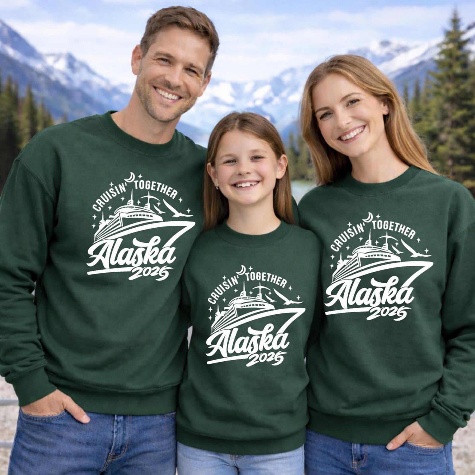 Name on Sleeve Alaska Cruise Sweatshirt, Matching Cruisin Together Alaska 2026 Shirt, Family Cruise Tee, Alaska Trip Outfit,Cruise Squad Top 6