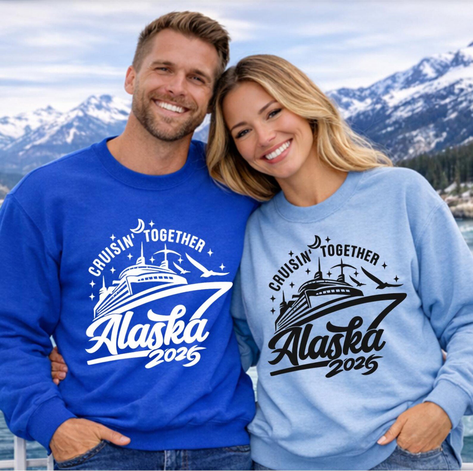 Name on Sleeve Alaska Cruise Sweatshirt, Matching Cruisin Together Alaska 2026 Shirt, Family Cruise Tee, Alaska Trip Outfit,Cruise Squad Top 8