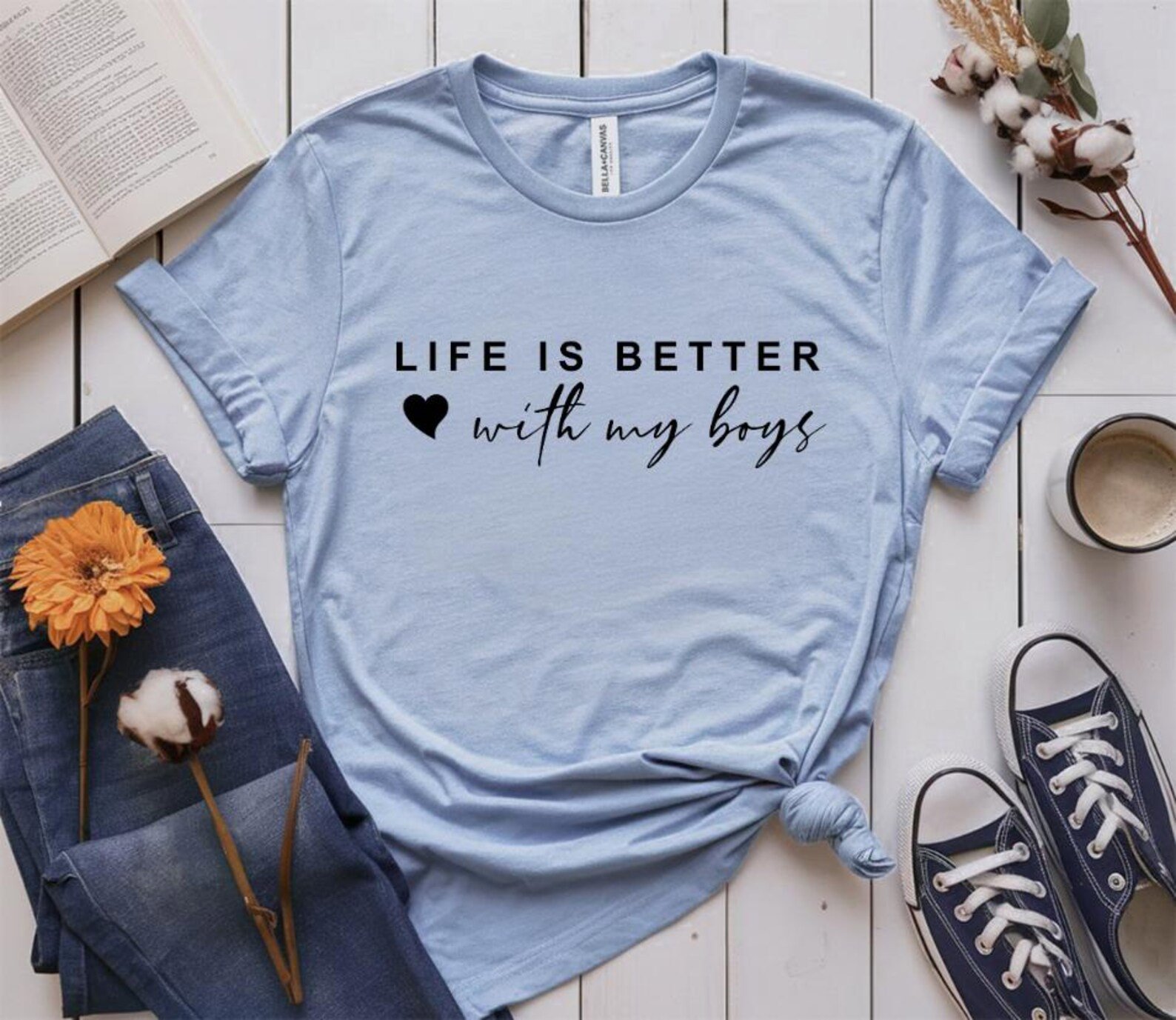 Mom Life Sweatshirt: 'Life is Better With My Boys' Crewneck 5