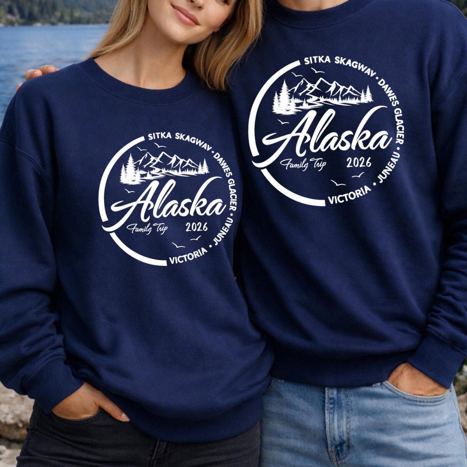 Custom Port Alaska Family Sweatshirt, Alaska Cruise Family Shirts, Alaska Trip 2025 Shirts, Family Cruise Outfits, Alaska Vacation Crewneck 9