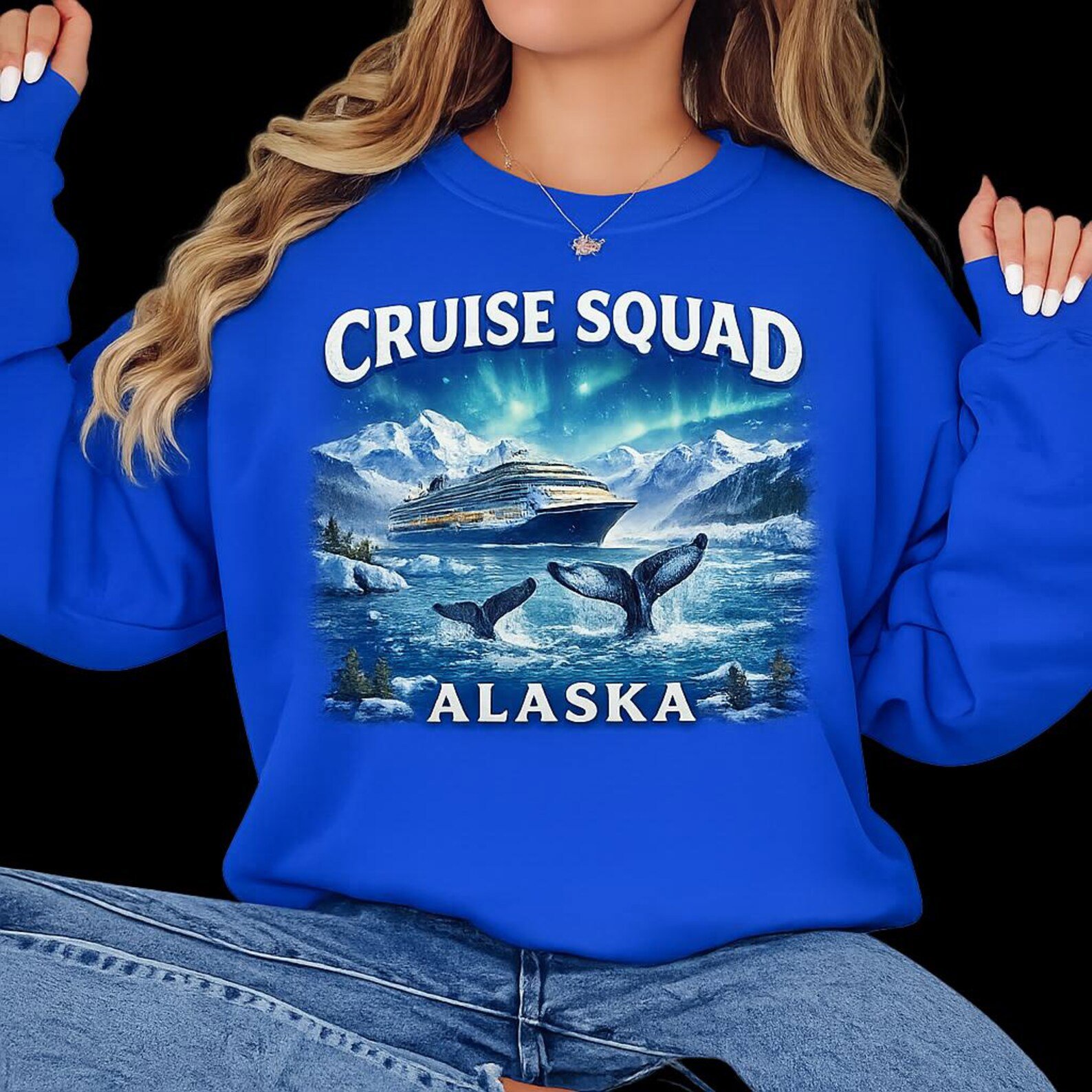 Alaska Cruise Squad Sweatshirt, Cruise Squad Alaska Shirt, Alaska Cruise Outfit, Family Cruise Sweatshirt, Alaska Trip Crewneck 3