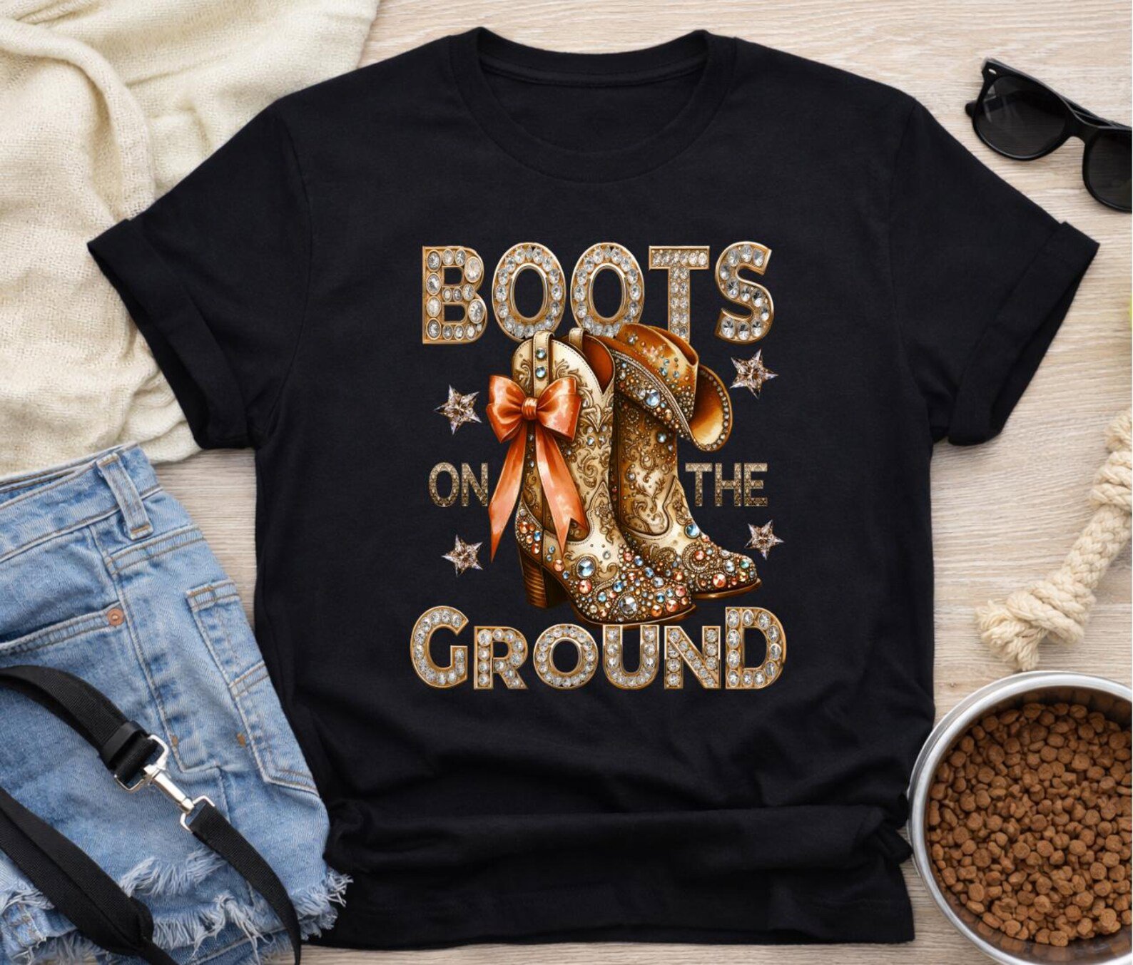 Boots on the Ground Shirt, Western Cowgirl Tee, Country Concert Outfit, Rodeo Girls Night Shirt, Western Boots TShirt, Cowgirl Outfit Top 7