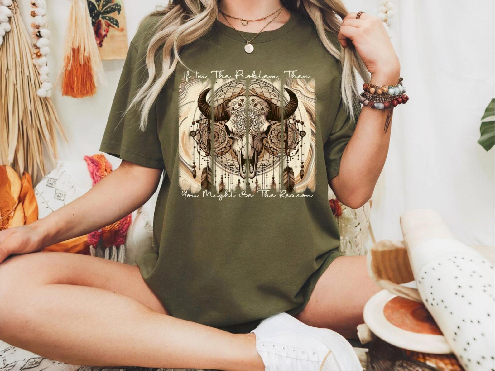 Sarcastic Western Shirt, If Im The Problem Tee, Funny LongHorn Shirt, Snarky Graphic T Shirt, Unisex Western Humor Tee, Rodeo Shirt 2