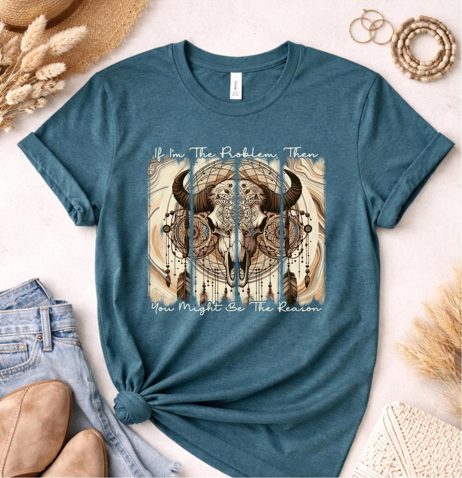 Sarcastic Western Shirt, If Im The Problem Tee, Funny LongHorn Shirt, Snarky Graphic T Shirt, Unisex Western Humor Tee, Rodeo Shirt 6