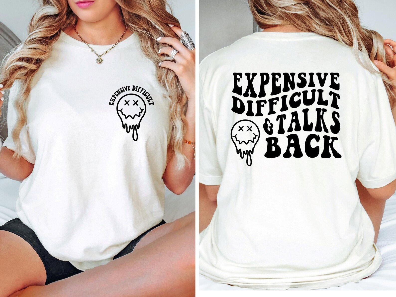 Expensive Difficult Talks Back Shirt: Funny Retro Quote 2