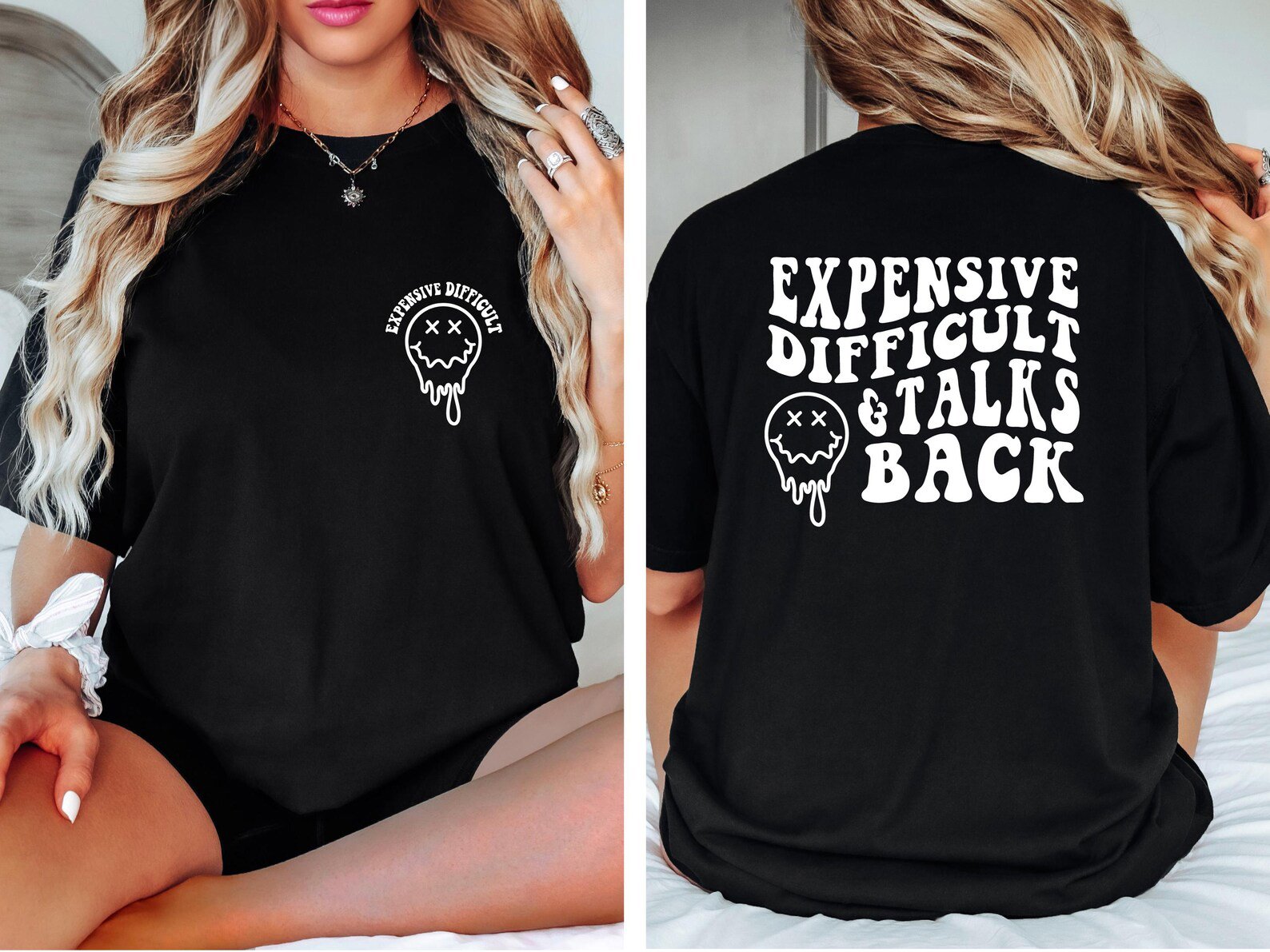 Expensive Difficult Talks Back Shirt: Funny Retro Quote 3