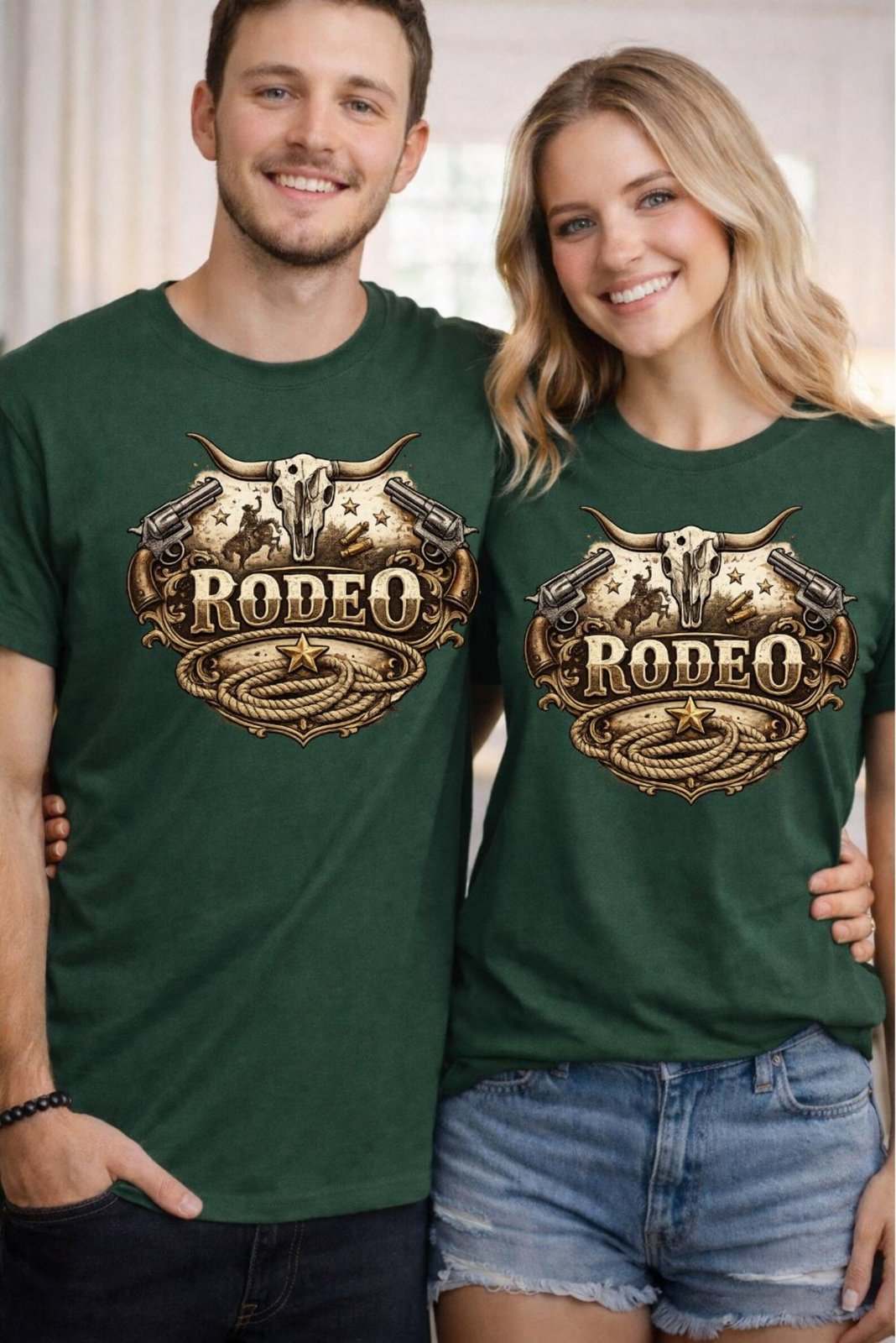 Rodeo Western Shirt, Cowgirl Crewneck, Vintage Rodeo Shirt, Western Longhorn Sweatshirt, Country Rodeo Outfit, Rodeo Matching Couple Tee 6