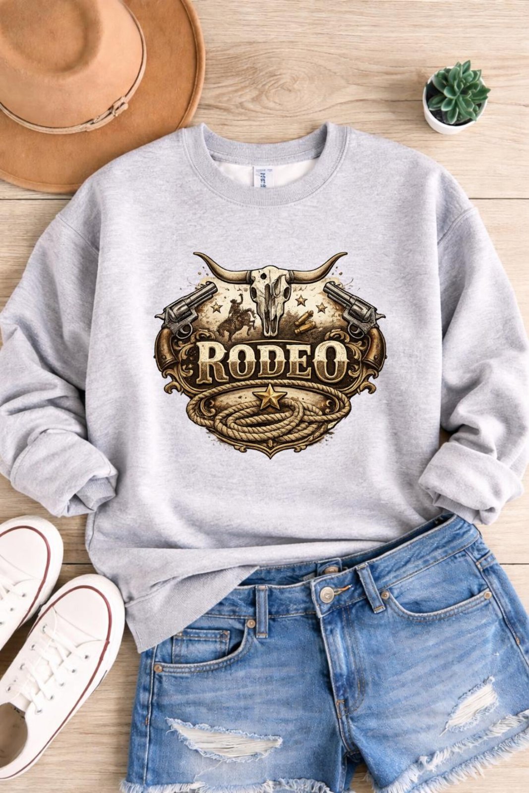 Rodeo Western Shirt, Cowgirl Crewneck, Vintage Rodeo Shirt, Western Longhorn Sweatshirt, Country Rodeo Outfit, Rodeo Matching Couple Tee 11