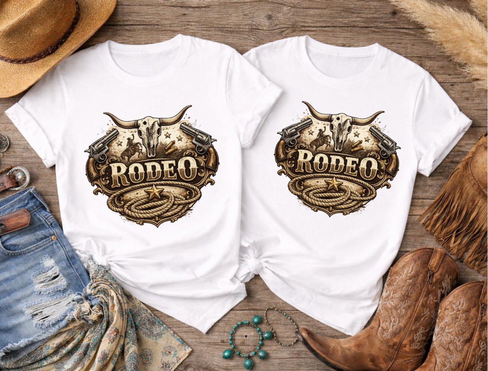 Rodeo Western Shirt, Cowgirl Crewneck, Vintage Rodeo Shirt, Western Longhorn Sweatshirt, Country Rodeo Outfit, Rodeo Matching Couple Tee 14