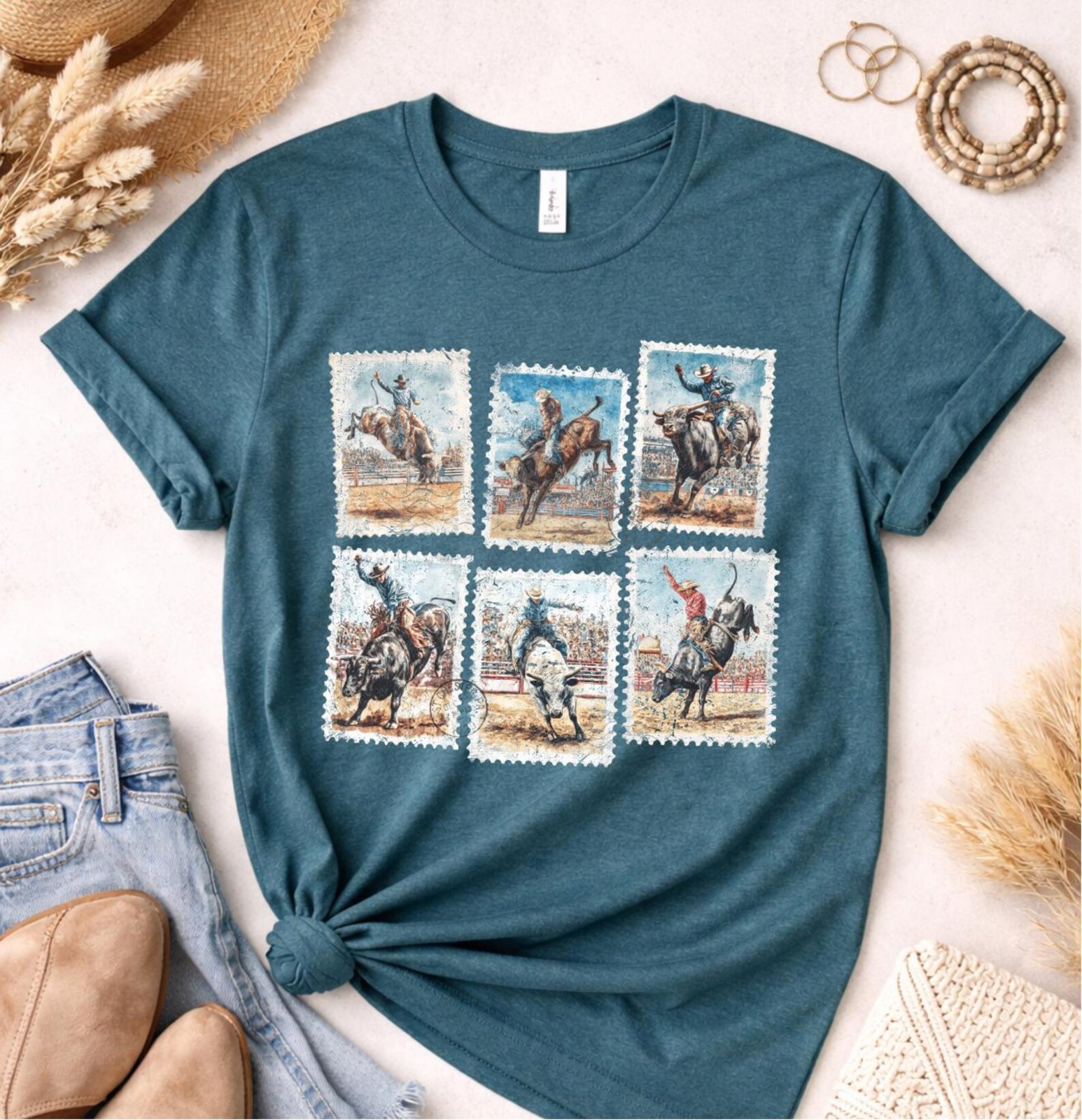 Western Unisex Rodeo Shirt, Cowboy Tee, Cowgirl outfit, Country Concert Outfit, Rodeo Western TShirt, Cowgirl Western Top 2