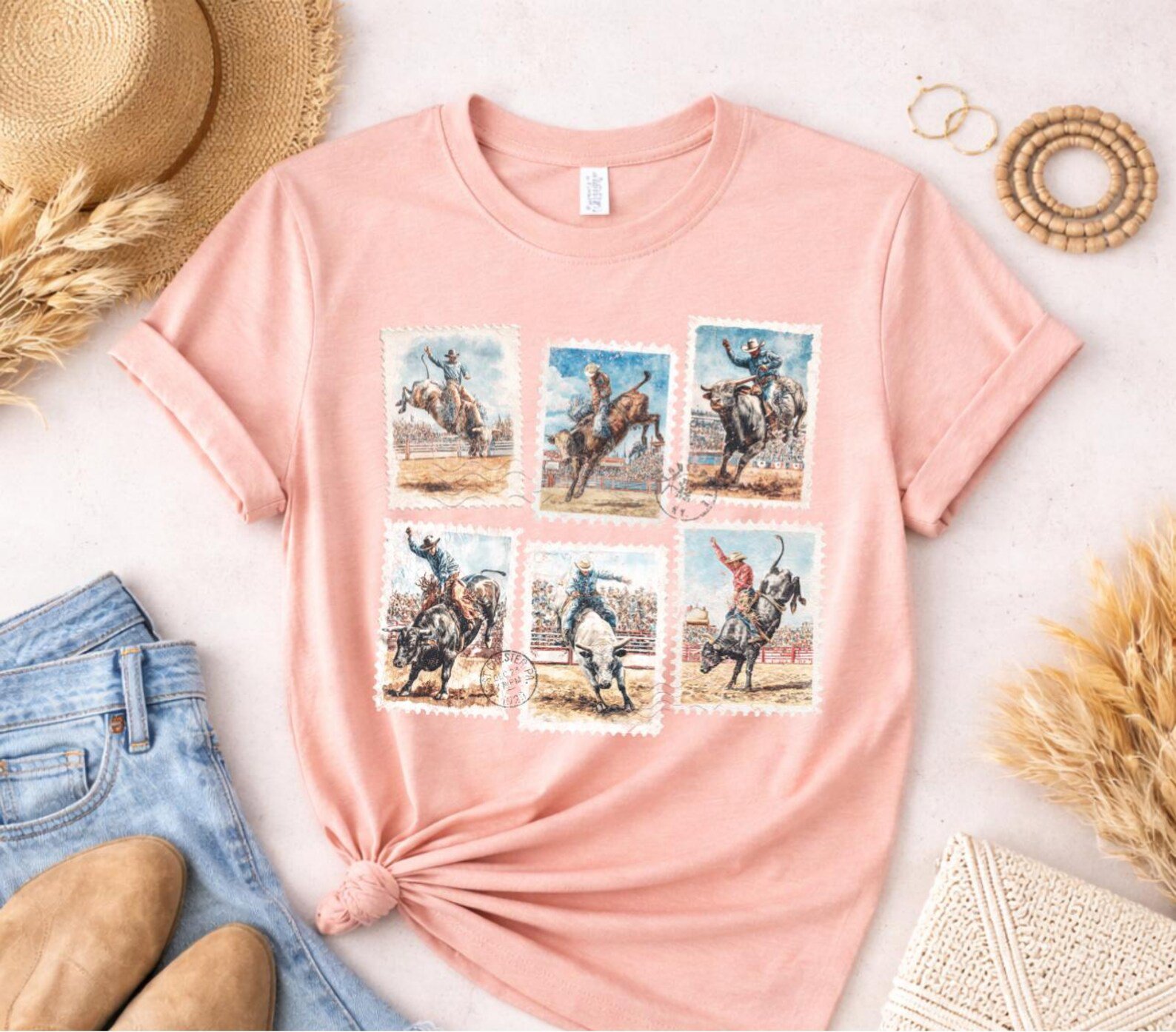 Western Unisex Rodeo Shirt, Cowboy Tee, Cowgirl outfit, Country Concert Outfit, Rodeo Western TShirt, Cowgirl Western Top 7