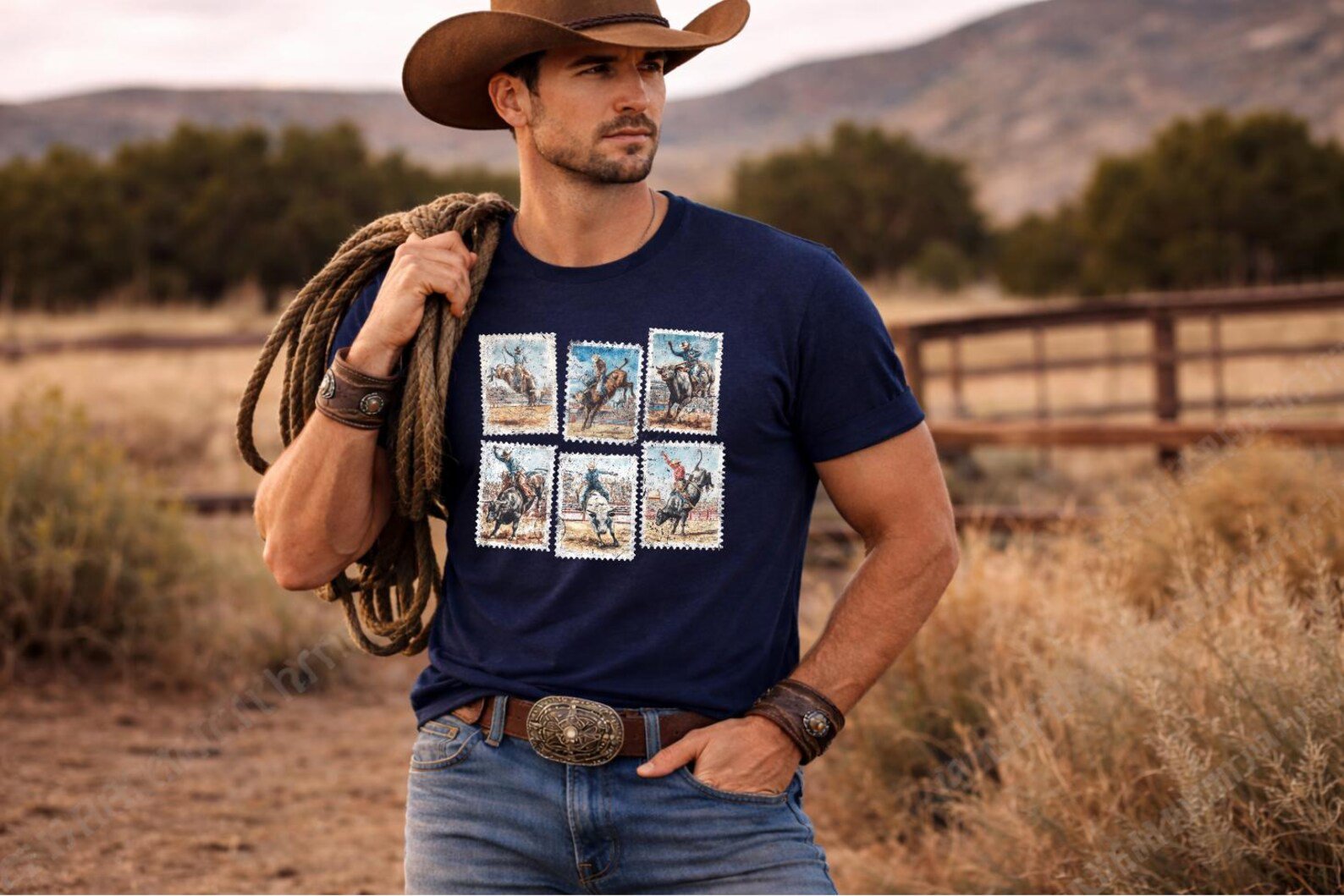 Western Unisex Rodeo Shirt, Cowboy Tee, Cowgirl outfit, Country Concert Outfit, Rodeo Western TShirt, Cowgirl Western Top 9