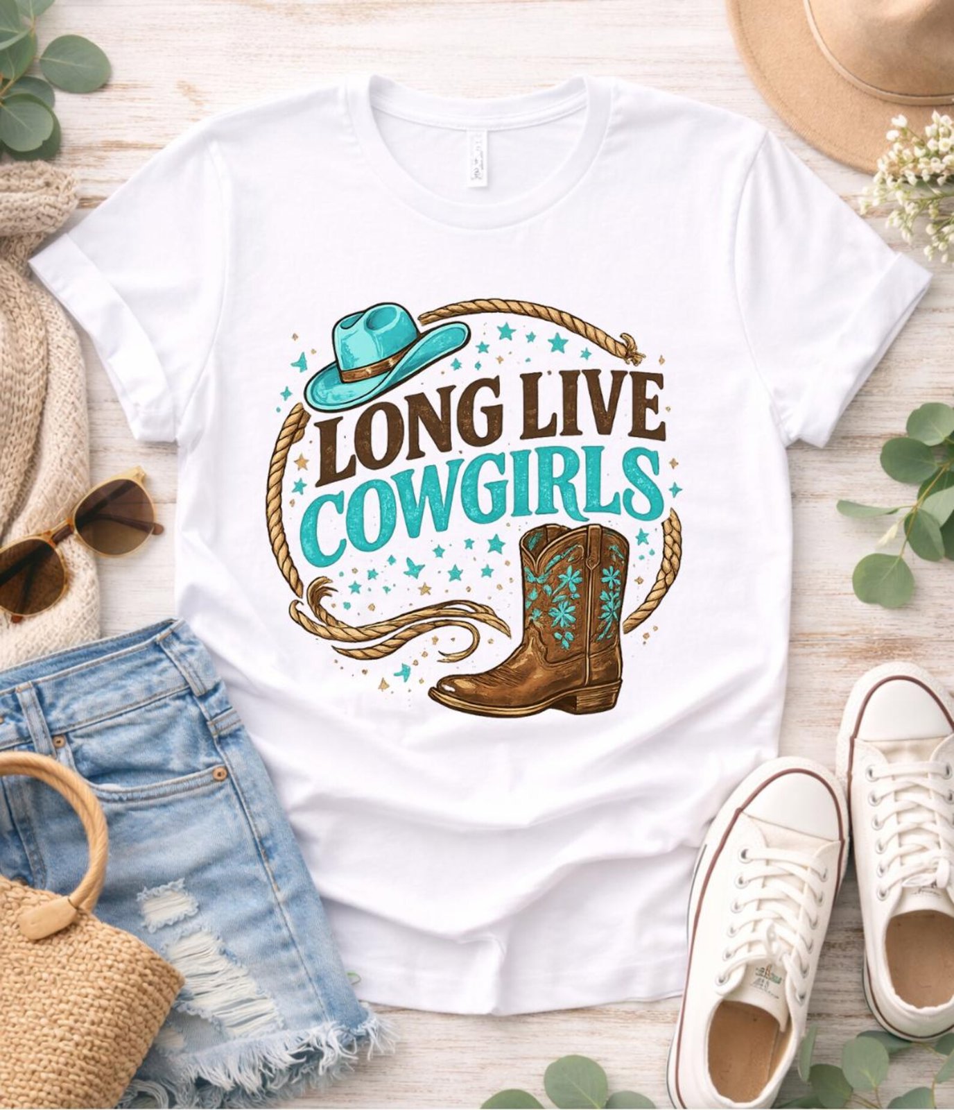 Long Live Cow Girl Tee, Matching Rodeo Shirt, Coutry Concert Outfit, Western Night Out Sweatshirt, Matching Mother Daughter Cowgirl Set 8
