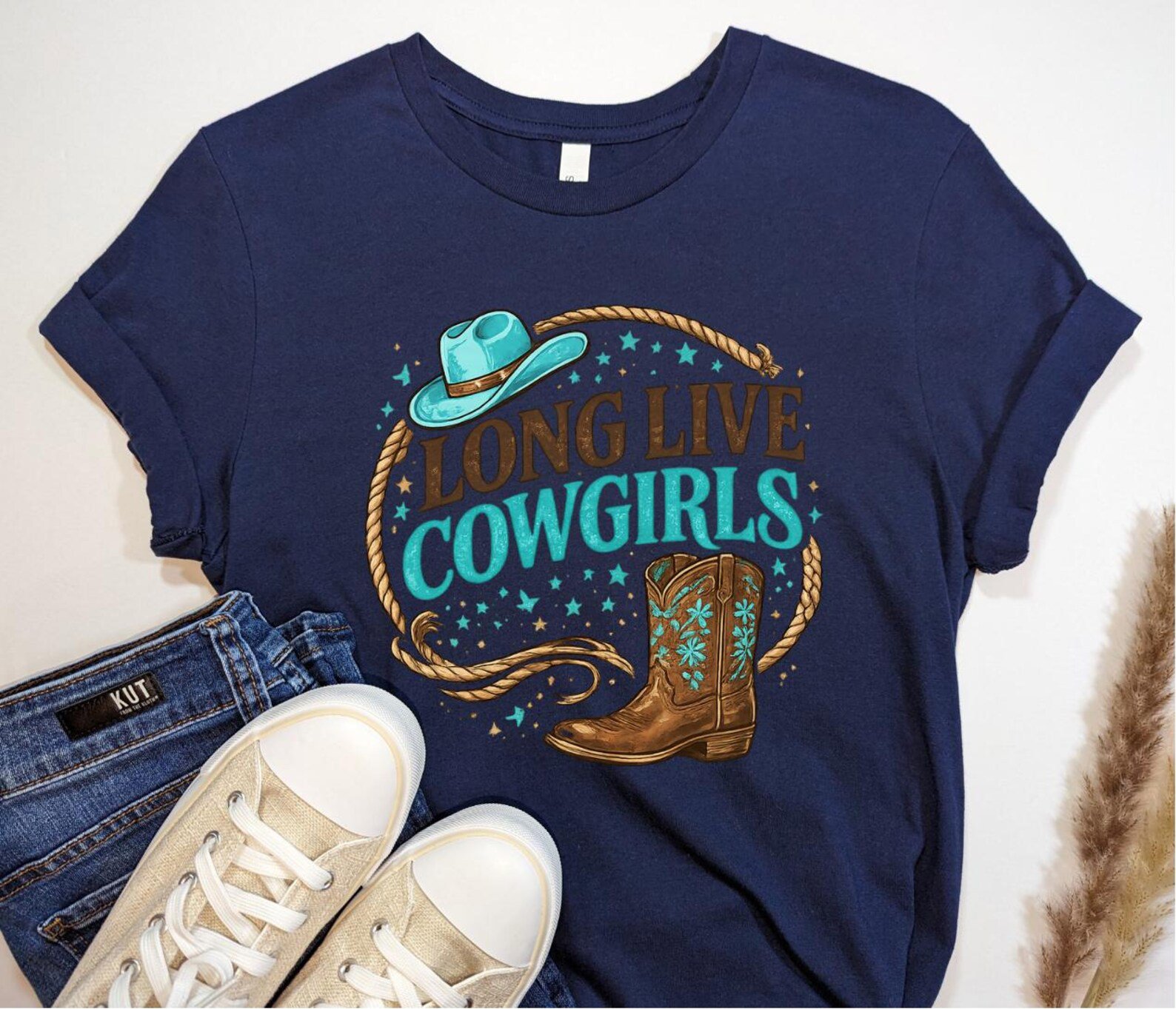 Long Live Cow Girl Tee, Matching Rodeo Shirt, Coutry Concert Outfit, Western Night Out Sweatshirt, Matching Mother Daughter Cowgirl Set 9