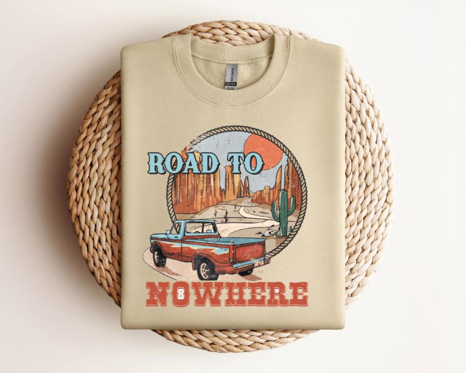 Road to Nowhere Sweatshirt: Texas Desert Graphic Tee 3