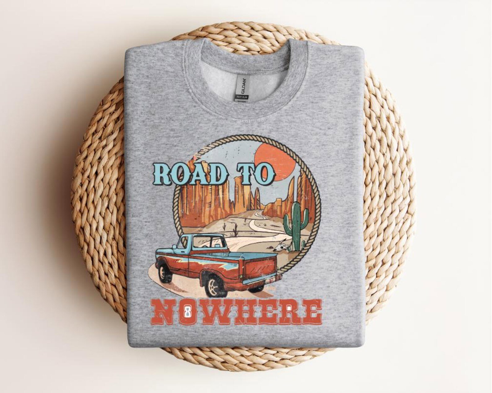 Road to Nowhere Sweatshirt: Texas Desert Graphic Tee 4